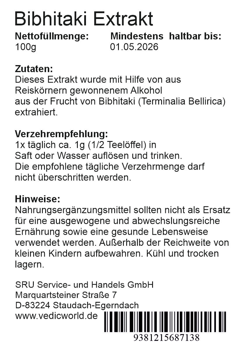 Bibhitaki Extrakt 10:1