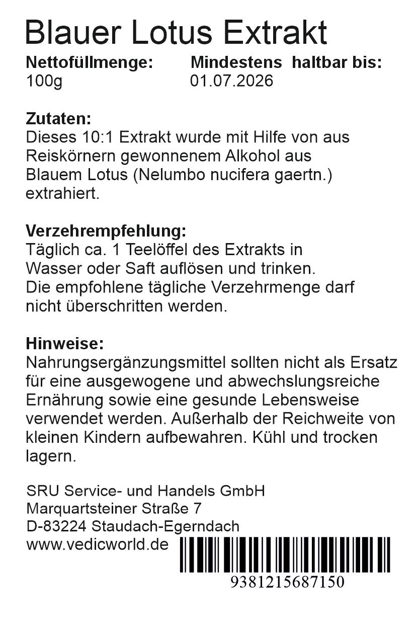 Blauer Lotus Extrakt 10:1