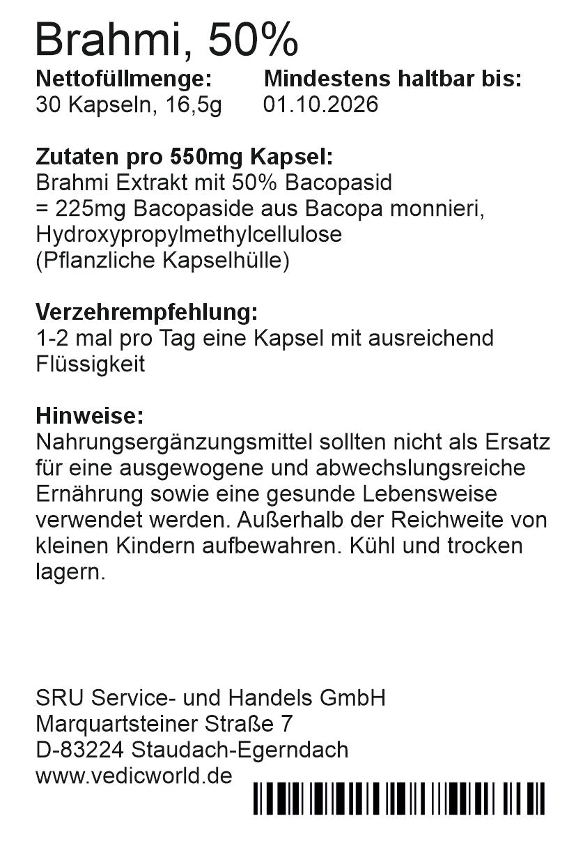 Brahmi 50% Kapseln