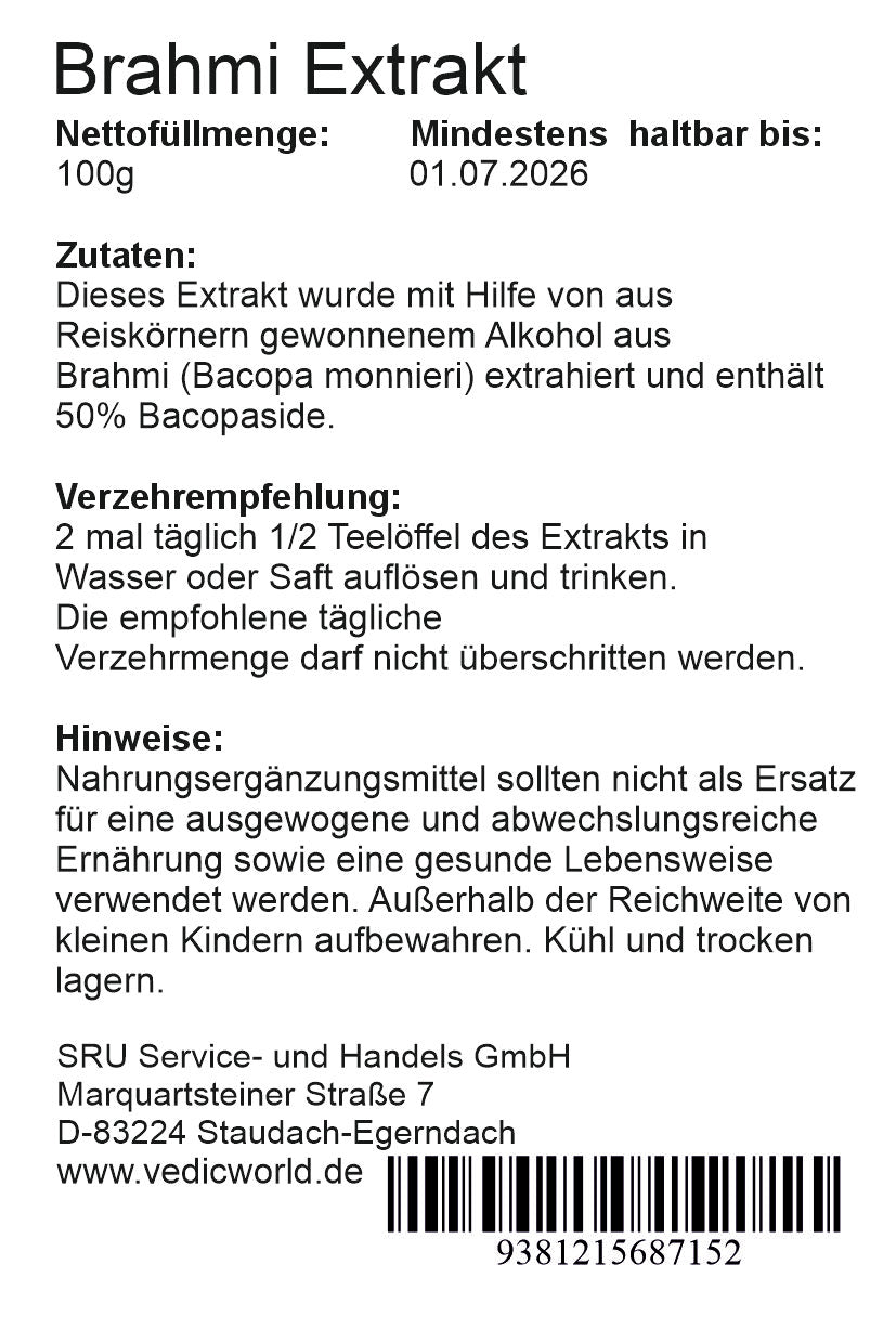 Brahmi Extrakt mit 50% Bacopaside