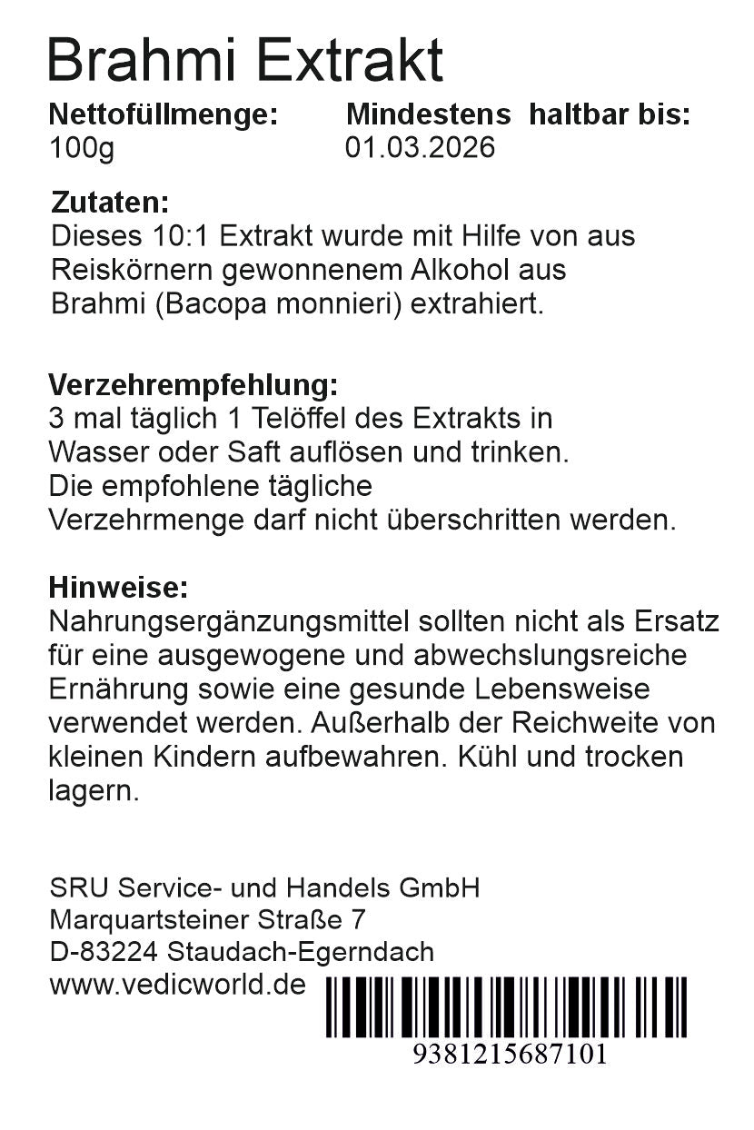 Brahmi Extrakt 10:1