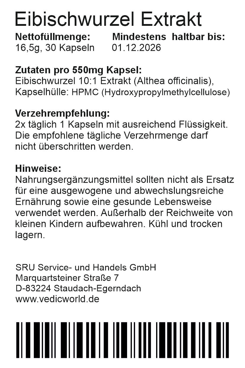 Eibischwurzel 10:1 Kapseln