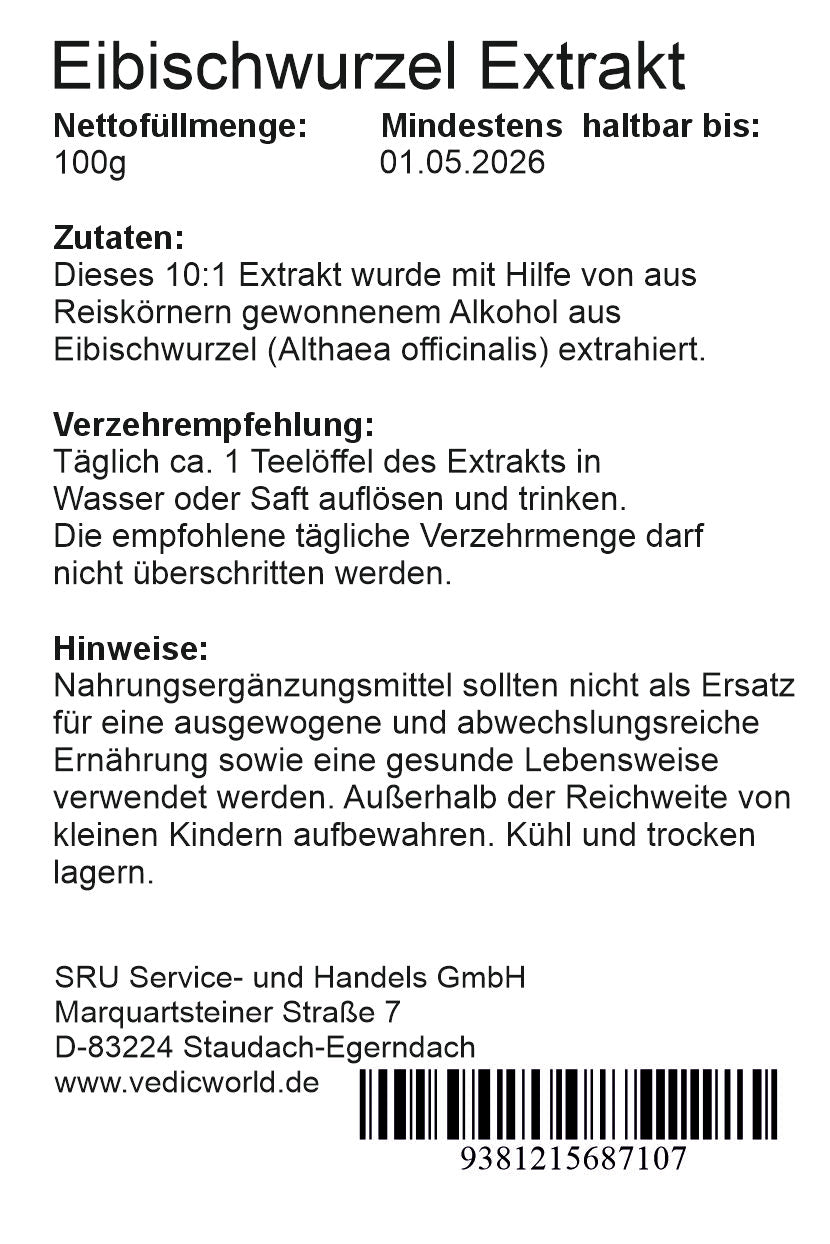 Eibischwurzel Extrakt 10:1