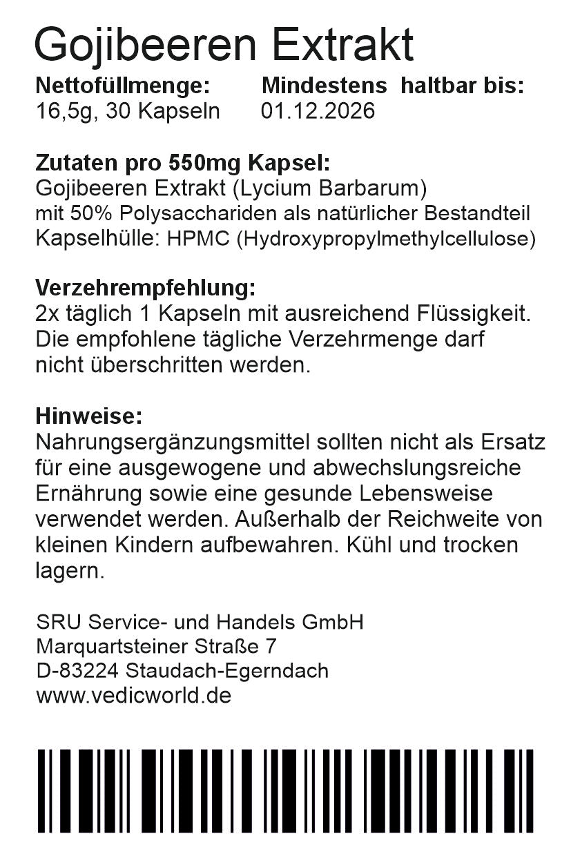 Gojibeeren 50% Kapseln