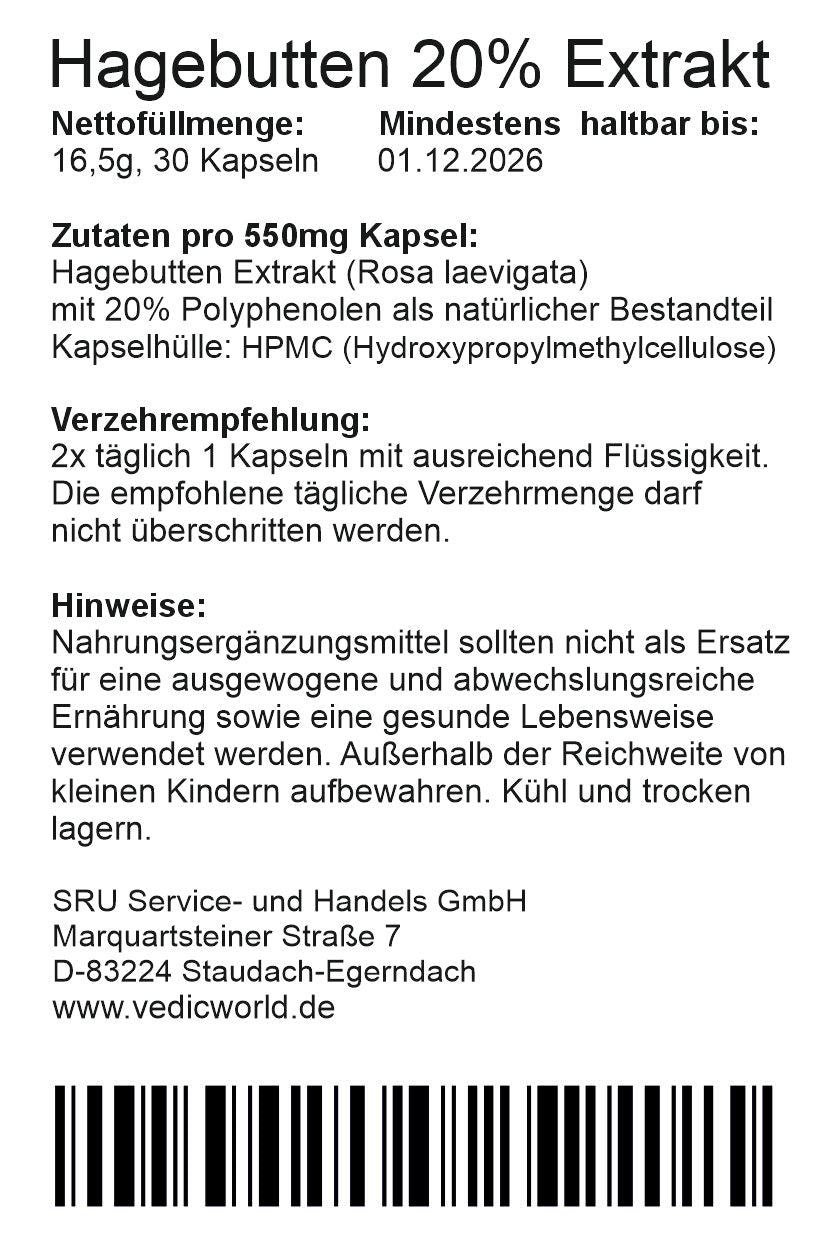 Hagebutten - Polyphenole Kapseln