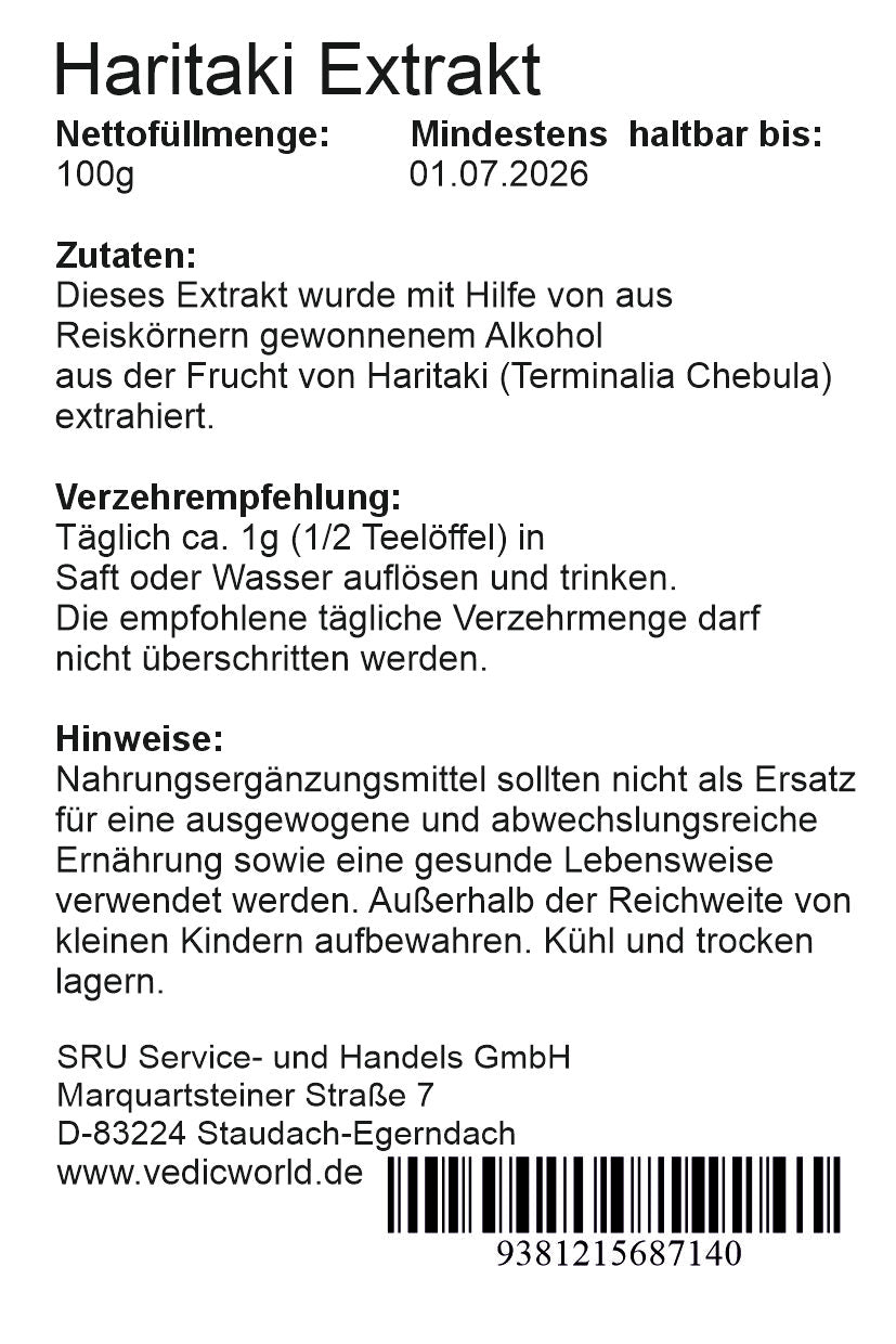 Haritaki Extrakt 10:1