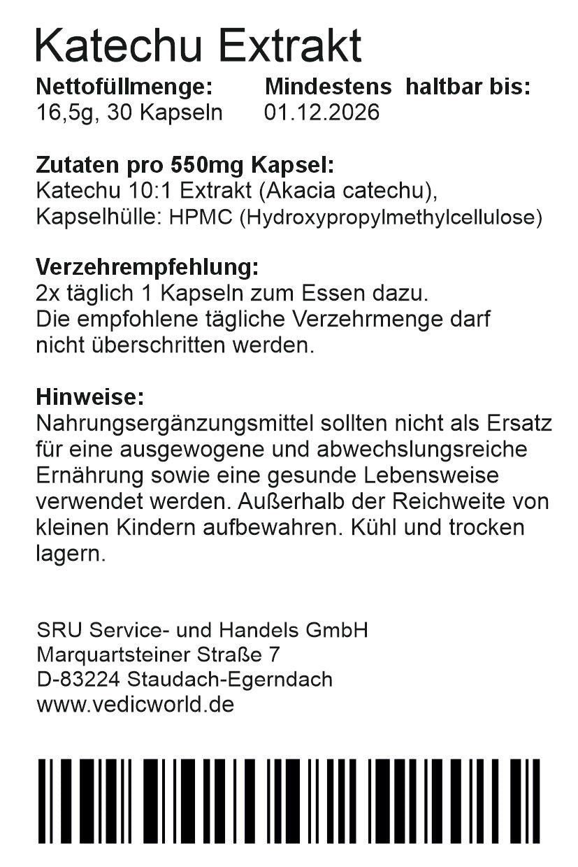 Katechu Extrakt 10:1 Kapseln