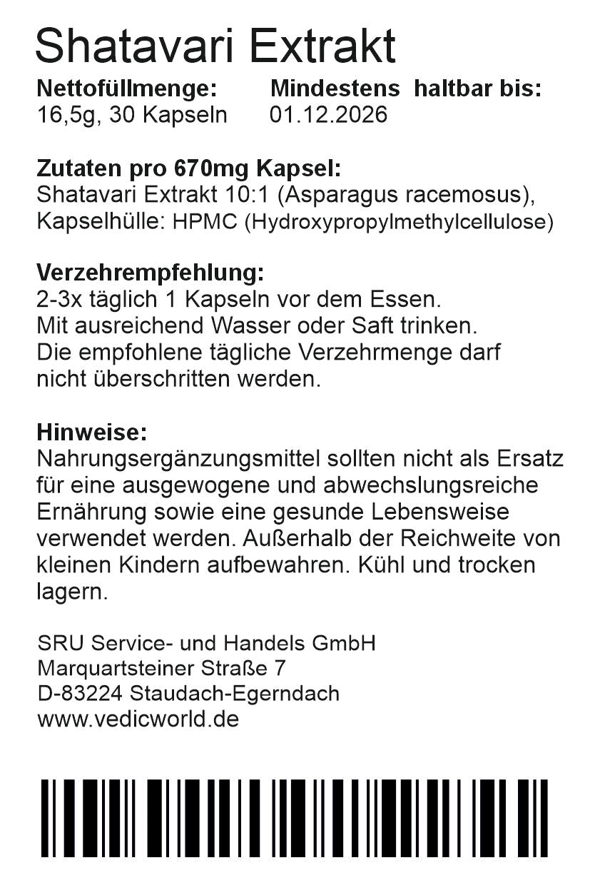 Shatavari Kapseln