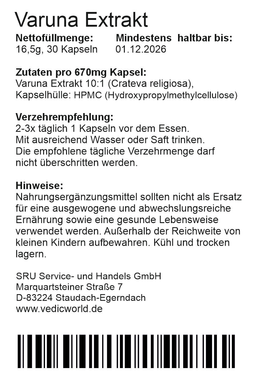 Varuna Extrakt 10:1 Kapseln