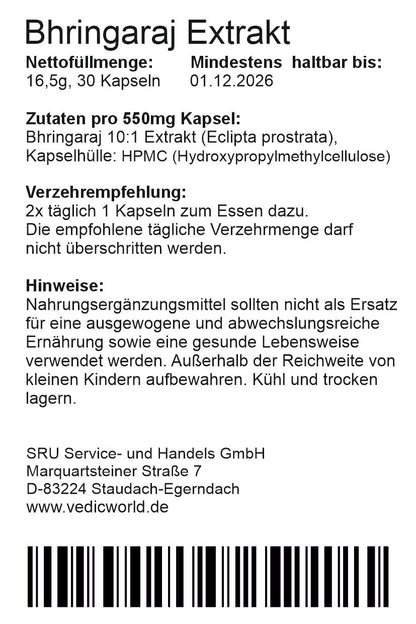 Bhringaraj Extrakt 10:1 Kapseln