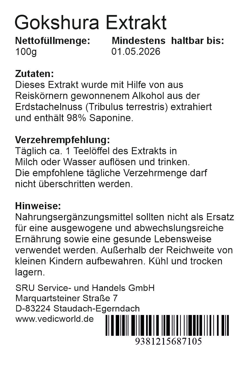 Gokshura Extrakt 98%