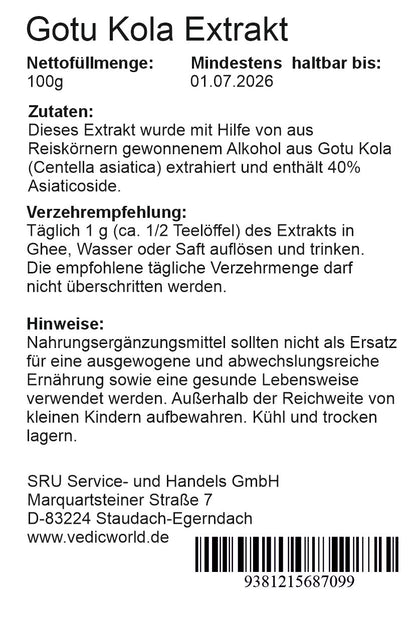 Gotu Kola Extrakt mit 40% Asiaticoside