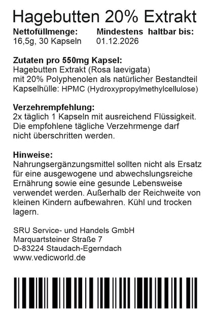 Hagebutten - Polyphenole Kapseln