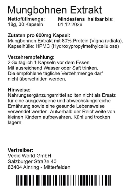 Mungbohnen Extrakt mit 80% Protein