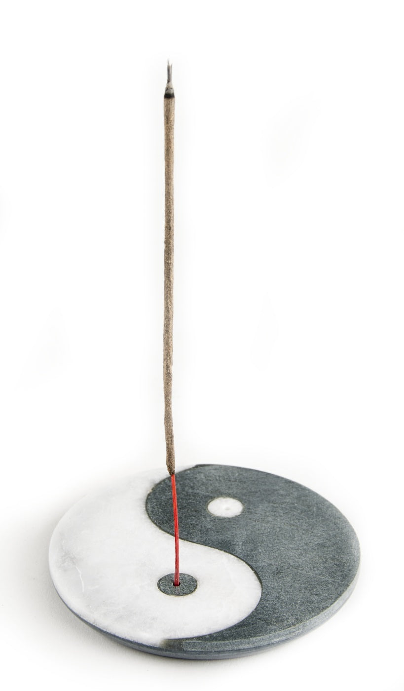 Yin-Yang - Räucherstäbchenhalter aus Marmor, 10 cm