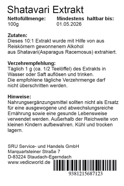 Shatavari Extrakt 10:1