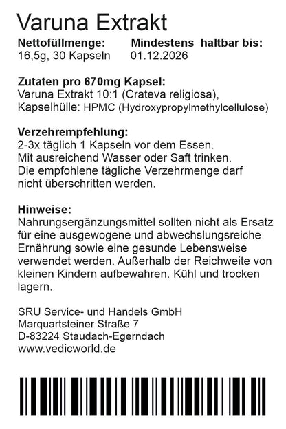 Varuna Extrakt 10:1 Kapseln